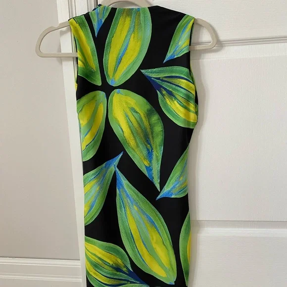 Louisa Ballou Blue and Green Sleeveless Ring Dress - Picture 2 of 3